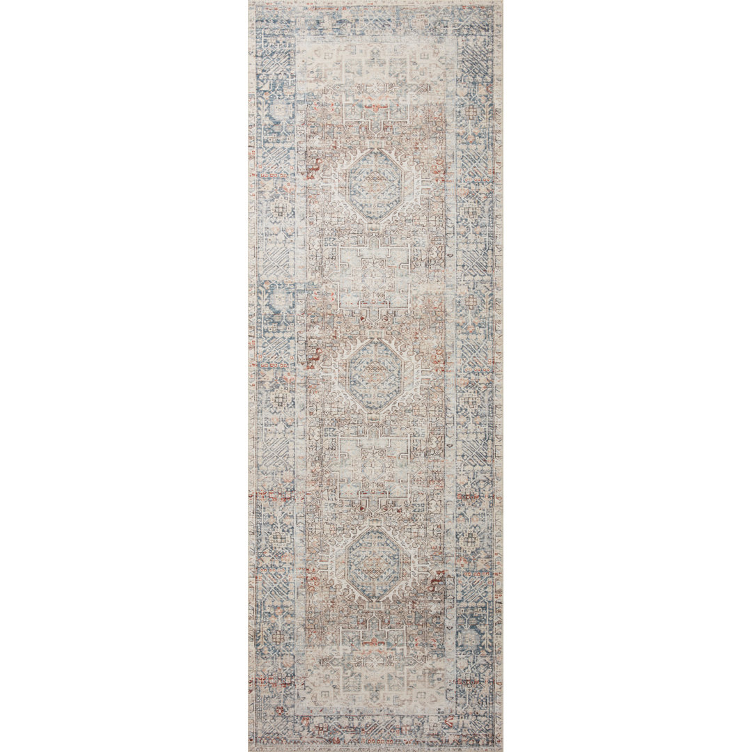 Tapis Jules oriental naturel/ océan Chris Loves Julia x Loloi